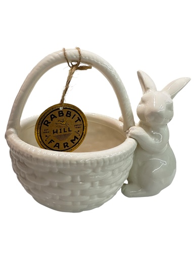 [123243421] CANASTA CONEJO DE PORCELANA 13.5X16.5CM