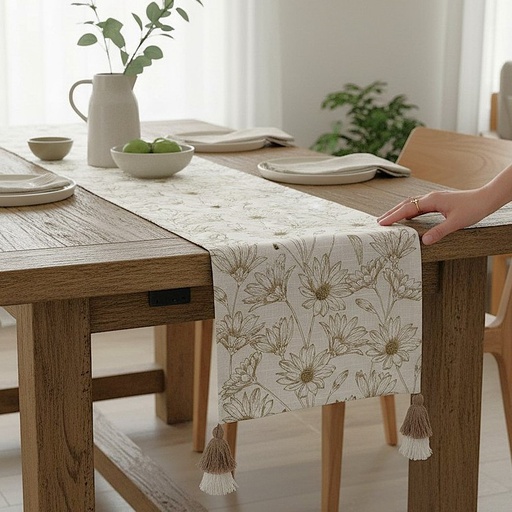 [055417787] CAMINO DE MESA MAGNOLIA VERDE  41X203CM