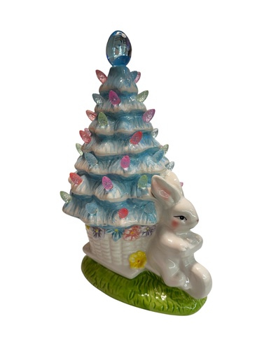 [6869B] ARBOL CELESTE DE PASCUA CON LUZ LED 20X26CM