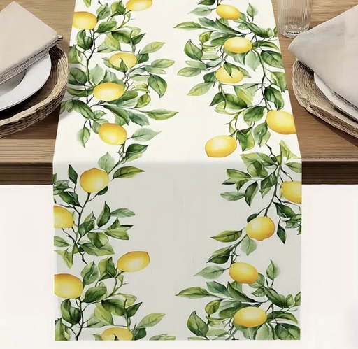 [7578931] CAMINO DE MESA DE TELA LIMONES 33X183CM