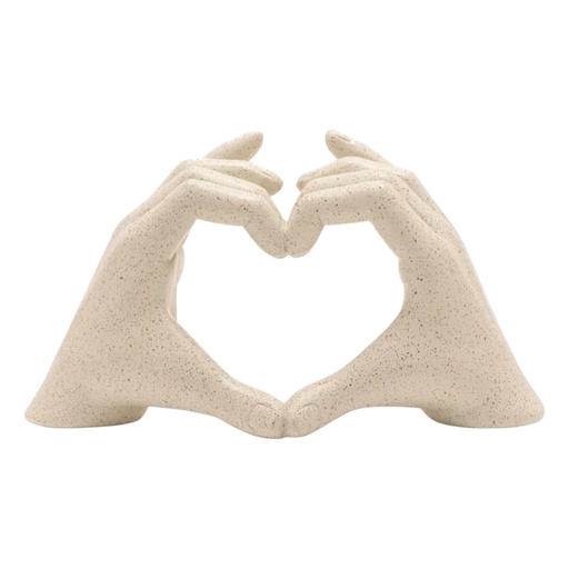 [469015] FIGURA DEC. MANOS CORAZON ARENA POLIRESINA REF:ES28730 15X7X8.5CM
