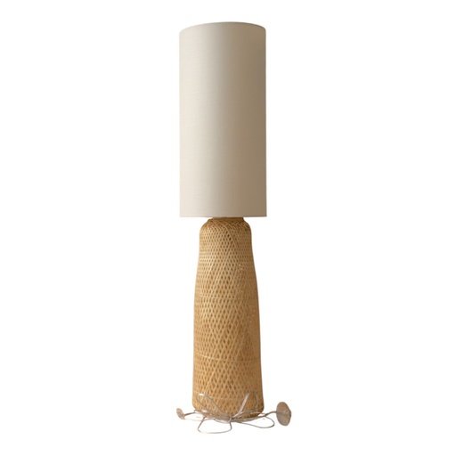 [401463] LAMPARA DE PEDESTAL BAMBOO TRENZADA REF:GYL-2505 Ø30CMX122CM