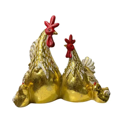 [FI-2026-2558] FAMILIA GALLINA POLIRESINA 18X13X16.5CM