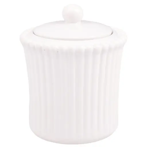 [296508] Bombonera de porcelana blanca, 10x13cm. Ref:NH21A0913W