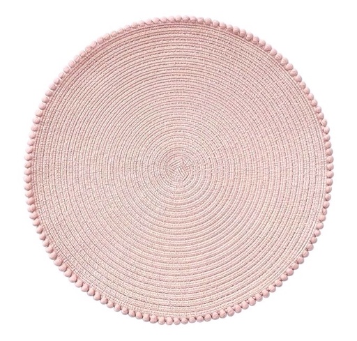 [SAN4299] INDIVIDUAL ROSE NUDE REDONDO 38CM