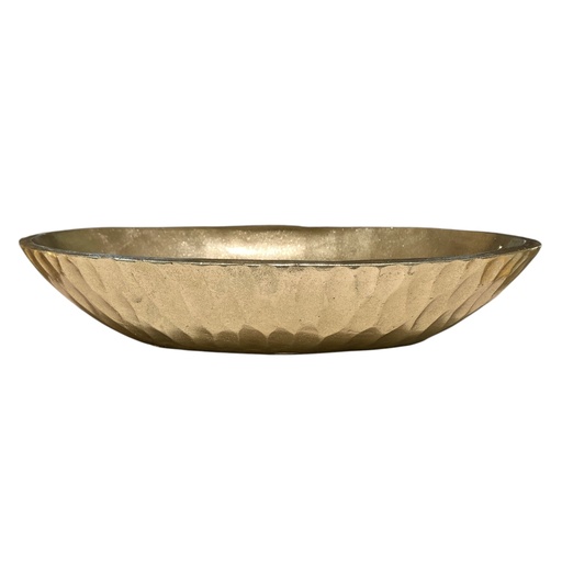 [688992] BANDEJA DECOR DORADA POLIRESINA OVALADA REF:ES28693 25X16X5CM
