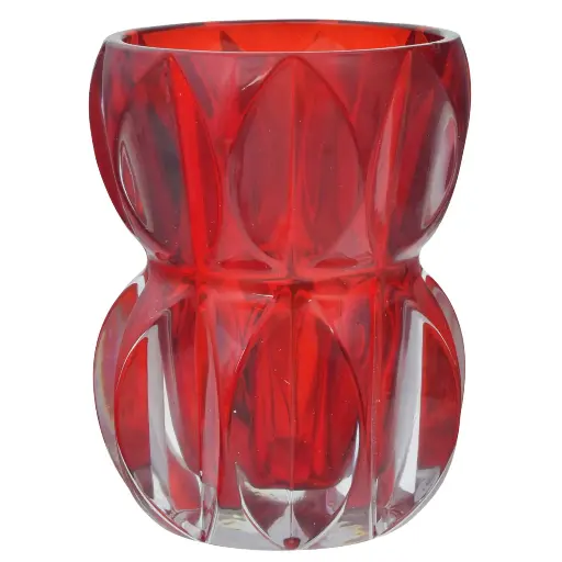 [204567] FLORERO DE VIDRIO ROJO REF:ES27862 14X18CM