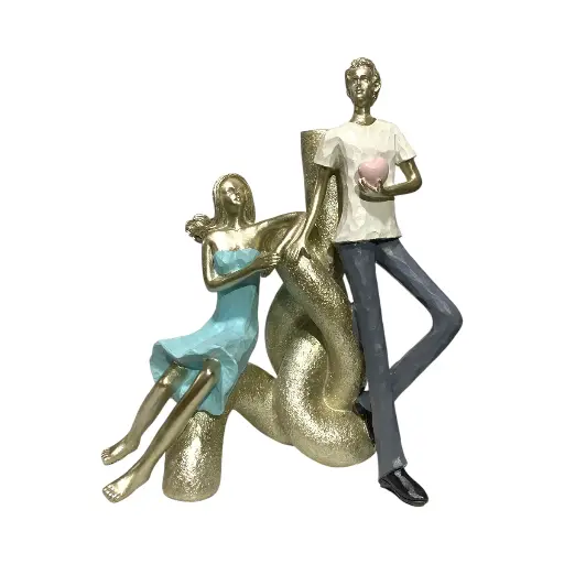 [209045] Florero Escultura Pareja Poliresina 22x11x26cm - Ref:ES28713