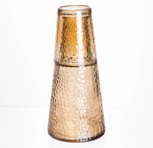 [449143] JARRA AMBAR C/VASO VIDRIO REF:ES27231 23X10.5CM 0.8LT