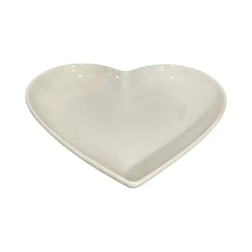 [340191] PLATO TENDIDO CORAZON DE PORCELANA REF:55-51 19.5X18.5CM