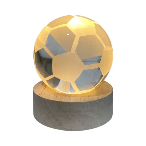 [244608] LAMPARA BALON B/MADERA C/USB REF:HM1664 6CM