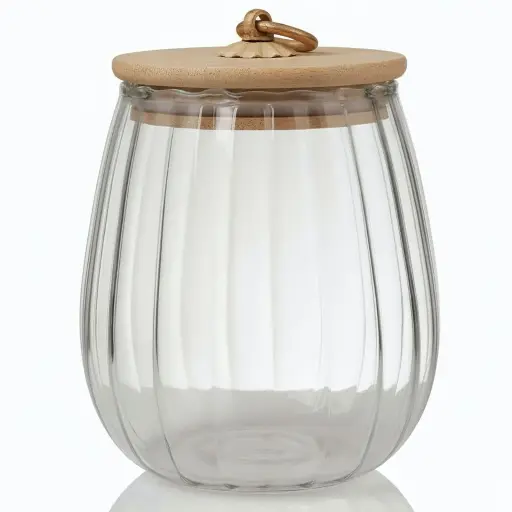 [237319] REPOSTERO DE VIDRIO BOROSILICATO C/TAPA BAMBOO REF:HCS75 750ML  