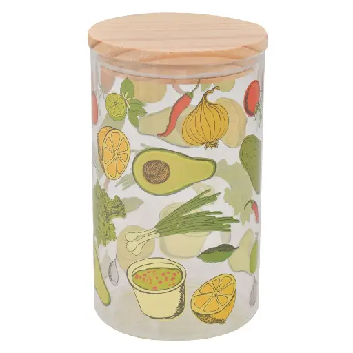 [953867] FRASCO DE VIDRIO BOROSILICATO C/TAPA PINO REF:KH00099-2 1LT. 11X18CM