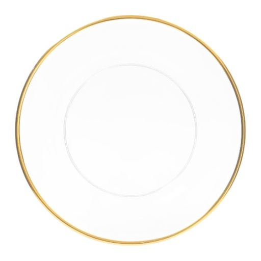 [793543] PLATO BASE TRANSPARENTE BORDE DORADO PLAST. REF:PP7533PW5M-1 32CM