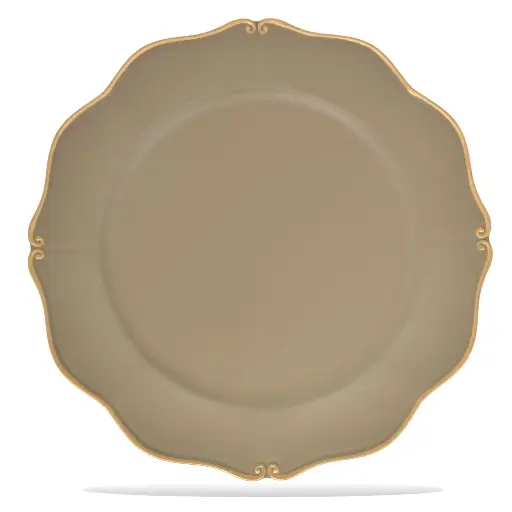 [259889] PLATO BASE GREIGE PLAST REF:PP48733PO15M 33CM