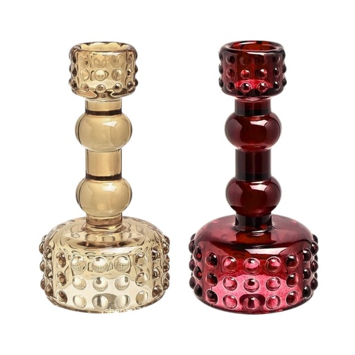 [976467] CANDELABRO DE VIDRIO SURT REF:HM1188 (6.50X13.5CM)