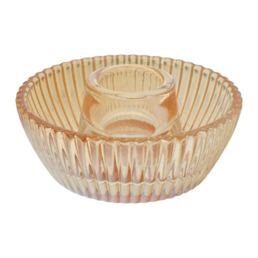 [778519] CANDELABRO VIDRIO AMBAR REF:HM1177 (8.5X4CM)