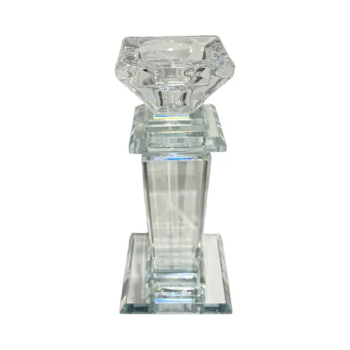 [CS21587] CANDELABRO DE CRISTAL 7X7X16.5CM 
