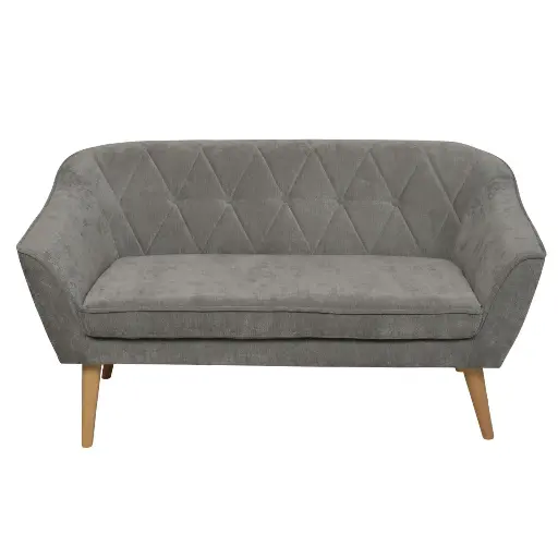 [373638] SOFA MADERA EUCALIPTO COLOR GRIS REF:JH2101-2S/F7030-15 139X70X73CM