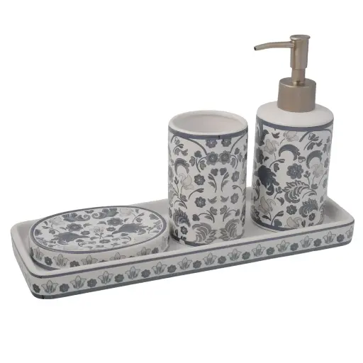 [778110] ACCESORIOS PARA BAÑO DE CERAMICA SETX4PZS. REF:ES25925