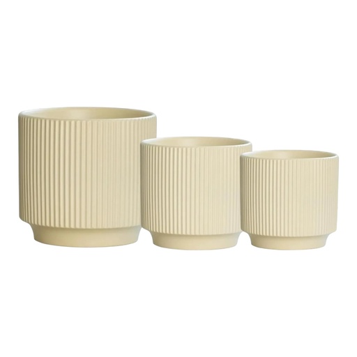 MACETA SETX3 DE CERAMICA 20X16CM, 16X14CM, 13X12CM  