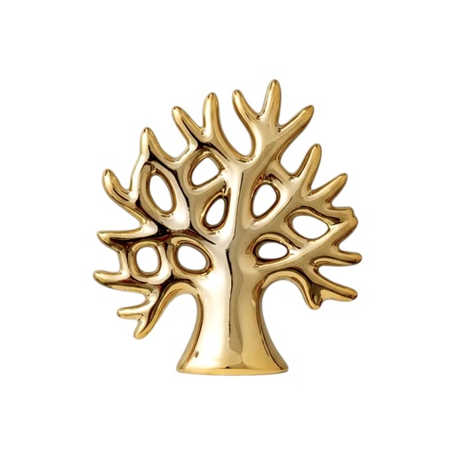 [M059] ARBOL DE LA VIDA CERAMICA/DORADO 9X3X10.5CM 
