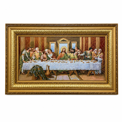 [CS23515] CUADRO ULTIMA CENA CON GOBELINO 60X100 CM  