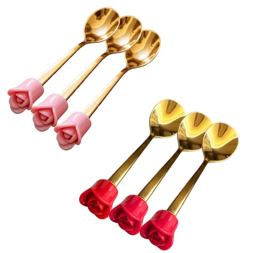 SET DE 3 CUCHARAS TULIPAN ACERO INOXIDABLE 13.5CM