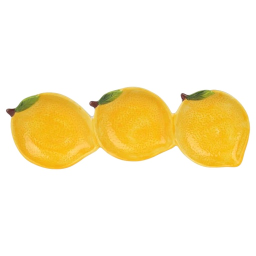 [8679813523338] PORTA SALSA DE CERAMICA DISEÑO LIMON 29X9X2.5CM