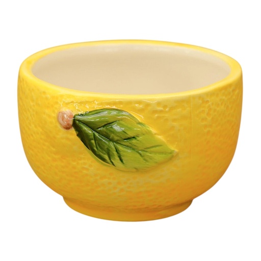 [8679813523321] POZUELO DE CERAMICA CON DISEÑO DE LIMON 13.5X8CM