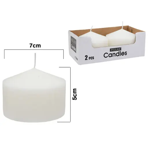 [590546] VELA DEC. SETX2PCS. BLANCA REF:ES29287 7X5CM