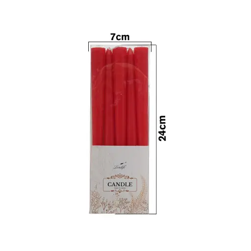 [704664] VELA DEC. ROJA C/U. REF:ES29289 24CM