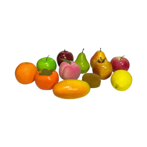[20252357] Set de Frutas artificiales de pvc, 12pcs. 7x10cm promedio.