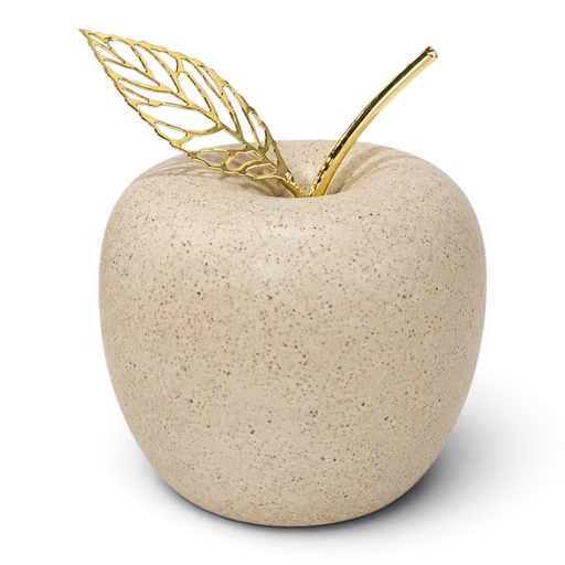 [FI202630610] Manzana Decorativa de Cerámica Beige, estilo Nórdico, Minimalista. 10x12cm