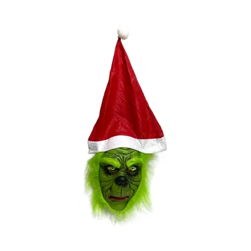 [2611901388012] Mascara de Grinch, realista de hule. 15x25cm