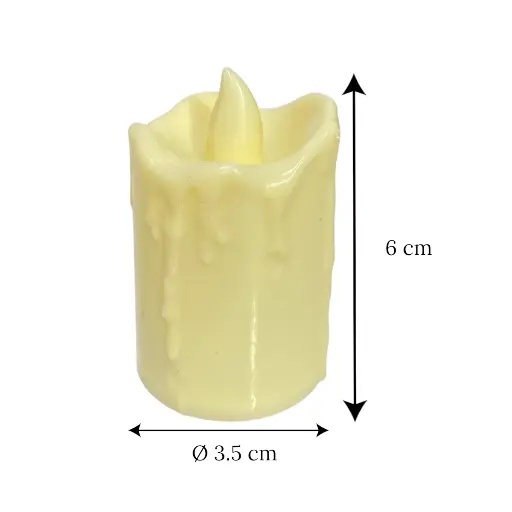 [3006982] Vela a pilas Ø3.5cm x 6cm c/u