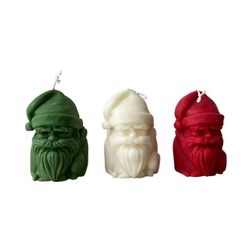 [6981606517618] Vela de Navidad Noel 3colores, 9x7x14.5cm 