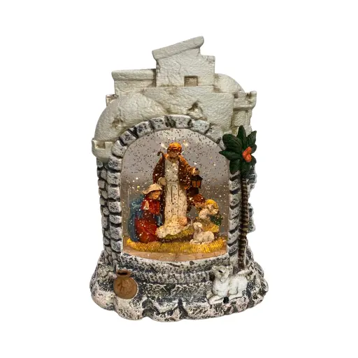 [6981606518134] Nacimiento con luz, musical, usb. 18.5x10.5x26cm