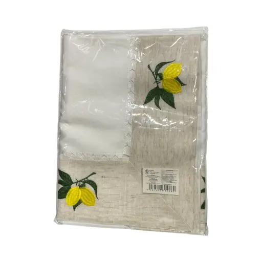 [6981606510282] Mantel de Tela Limones, 6-8 puestos