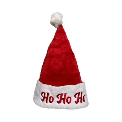 [8679811659404] Gorro Navideño Rojo Ho Ho Ho, 30x45cm 