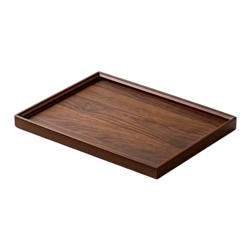 [8679818733817M] Bandeja de madera tipo nogal mediana 20x28x3.5cm