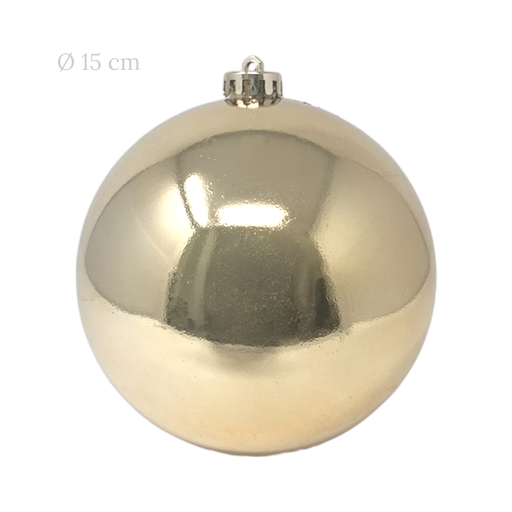 [9682000002331] Esfera Navideña champagne Ø15cm.