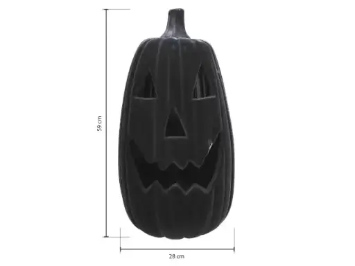 [756545] Calabaza Negra con luz led/musica, pvc gamuzado. ØRef:XR3514/DS2330ZR