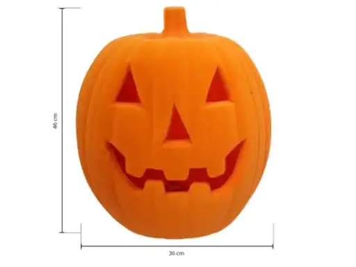 [296099] Calabaza Naranja con luz led/musica, pvc gamuzado. ØRef:XR3516/DS2332ZR 