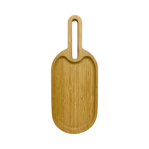 [763329] Porta Bocaditos de Madera Bamboo Natural, Ref:PS59340B 40x16x1.15cm 