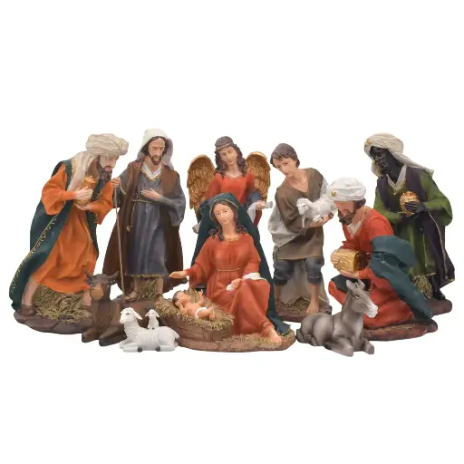 [900194] Nacimiento 11pz. resina Ref:TGGS14008 (18x47cm)
