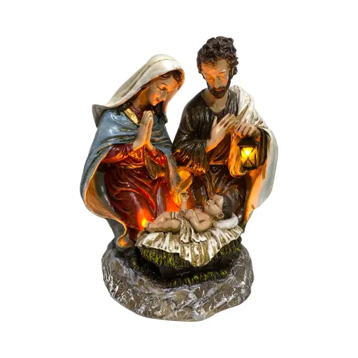 [754205] Sagrada Familia poliresina con musica y luz led, USB Ref:ES29004  (22x16x27cm)