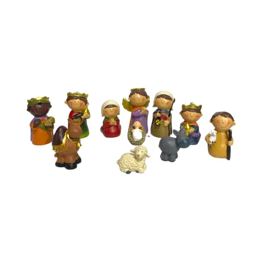 [284749] Nacimiento Sonrisas poliresina set x 11pcs. Ref:TG311317 (9cm)