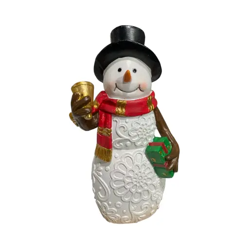 [807684] Hombre Nieve con luz 2 mod. Poliresina. Ref:TG925956 (12x8.5x23cm)