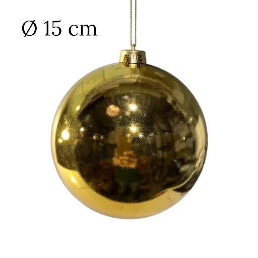 [603468] Esfera Navideña Ø15cm Dorada brillante. Ref:ES27328